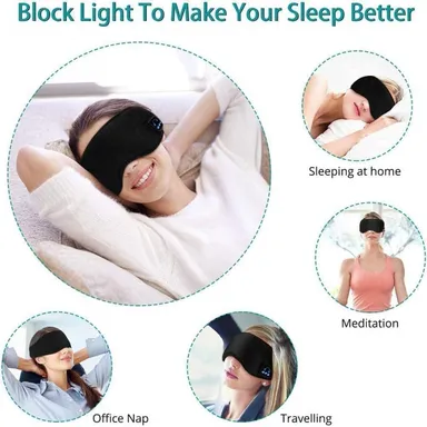 Bluetooth Sleeping Eye Mask | Wireless Soft Travel Sleep Mask thumbnail 2