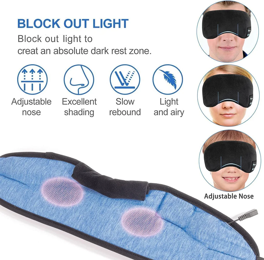 Bluetooth Sleeping Eye Mask | Wireless Soft Travel Sleep Mask image 5