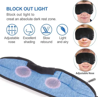 Bluetooth Sleeping Eye Mask | Wireless Soft Travel Sleep Mask thumbnail 4