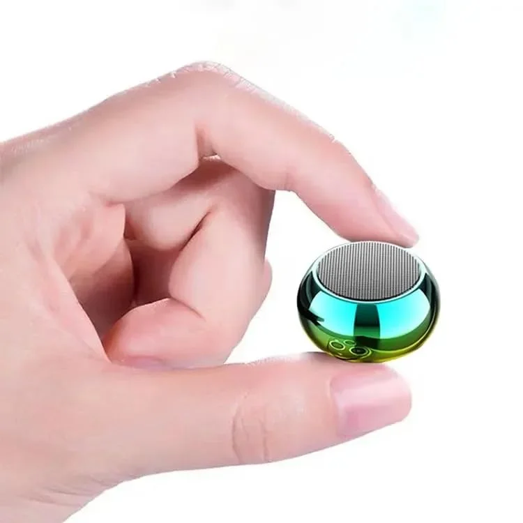 INEFABLE Mini Boost 4 Bluetooth Speaker 4D Portable Round Steel Wireless Speaker Multicolor Compact Bass Boost Stereo Bluetooth Speaker image 4