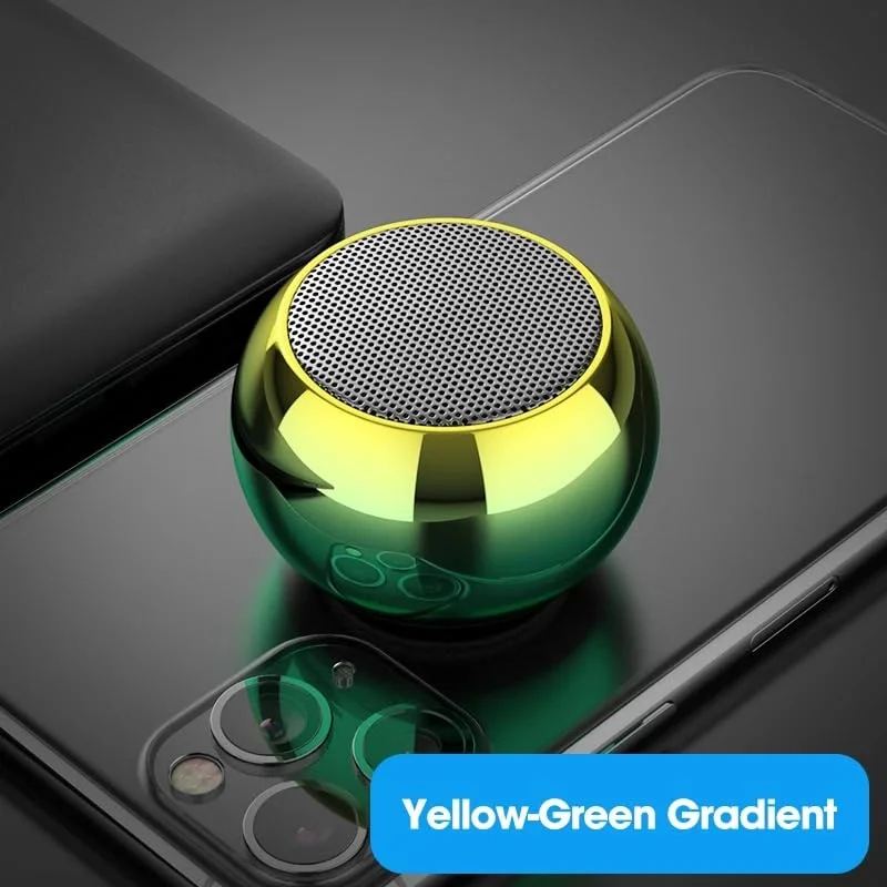 INEFABLE Mini Boost 4 Bluetooth Speaker 4D Portable Round Steel Wireless Speaker Multicolor Compact Bass Boost Stereo Bluetooth Speaker image 1