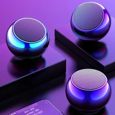  Mini M4 Boost Wireless Mini Electroplating Speaker 10 W Bluetooth Party Speaker Multicolor Stereo Channel thumbnail 2