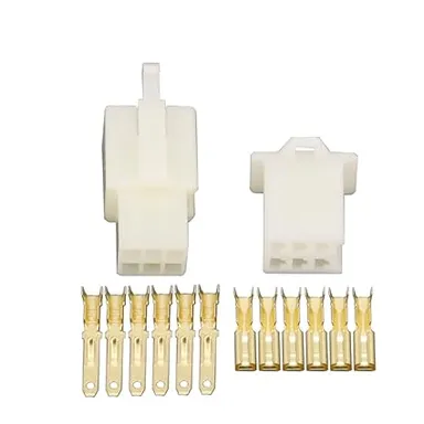  6 Pin Electrical Connector 2.8mm | Male Female for Vehicle Wiring | 5 Pack thumbnail 0