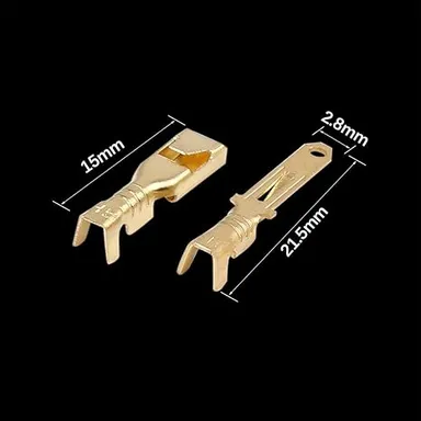 2 Pin 2.8mm Wire Connector | Male Female Automotive Electrical Plug | White | Car & Motorcycle Wiring Kit   thumbnail 1