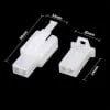 2 Pin 2.8mm Wire Connector | Male Female Automotive Electrical Plug | White | Car & Motorcycle Wiring Kit   image 1