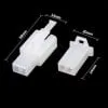 2 Pin 2.8mm Wire Connector | Male Female Automotive Electrical Plug | White | Car & Motorcycle Wiring Kit   thumbnail 0