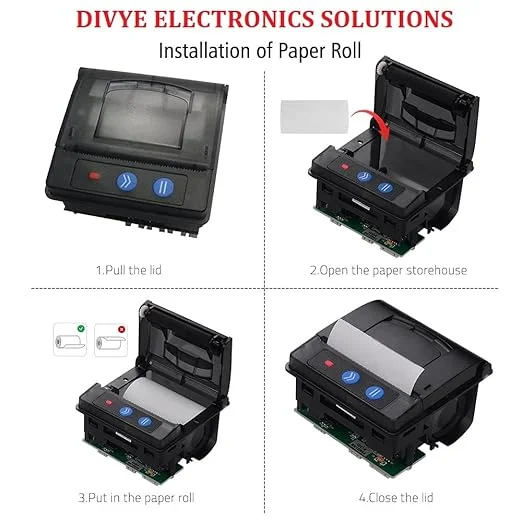 Thermal Receipt Printer | Mini Panel Module Mobile Direct Thermal Printer | Low Noise | POS Billing Kiosk Use image 3
