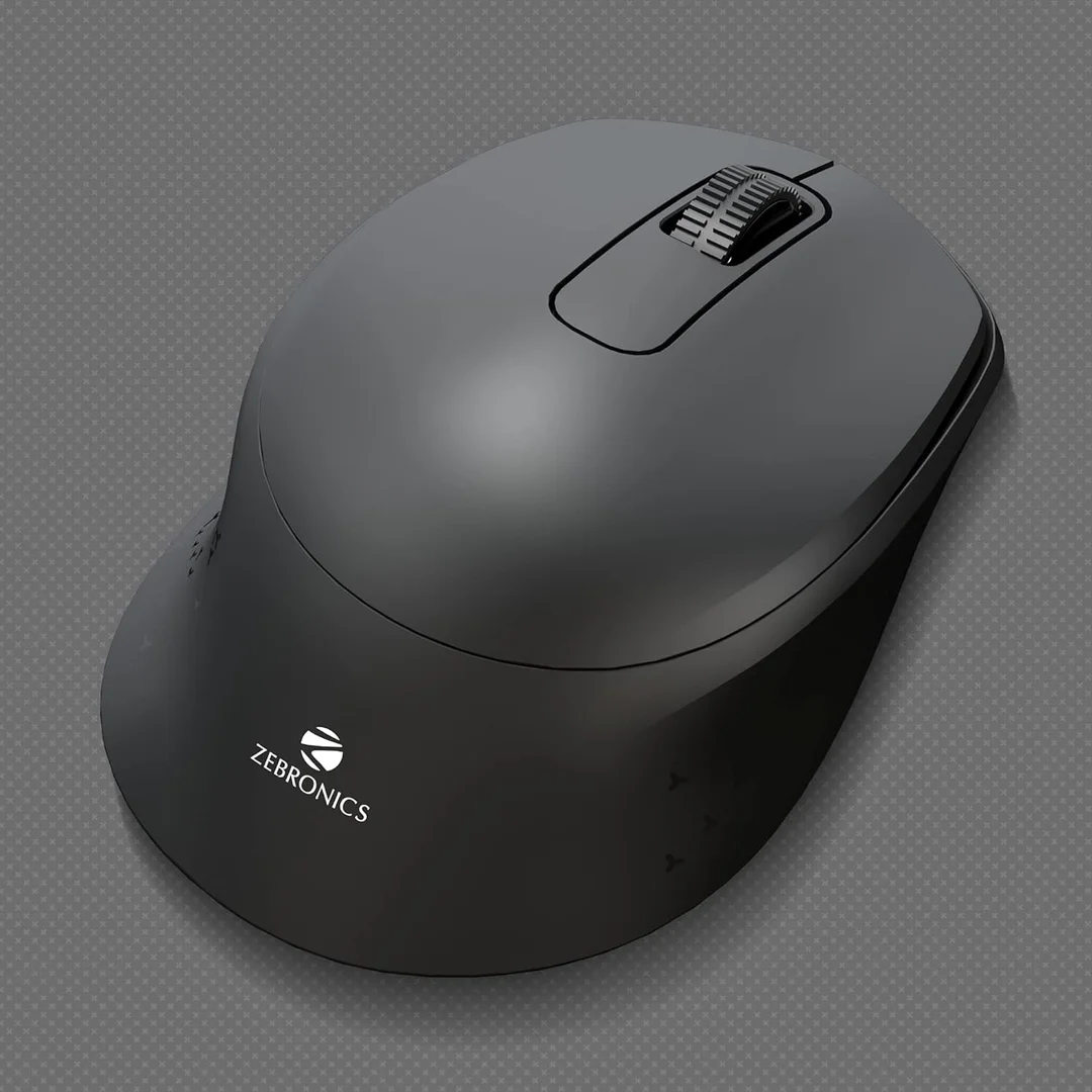 Zebronics ZEB-AKO Wireless Mouse 2.4GHz with USB Nano Receiver, Silent Clicks, High Precision Optical Tracking, 3 Buttons for PC Laptop Mac image 2
