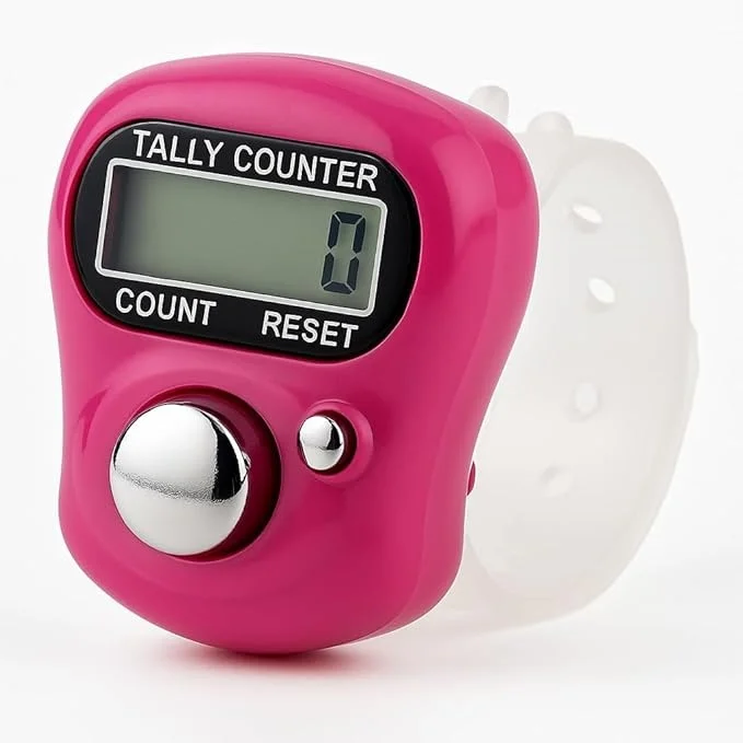 Naam Jap Counter | Mini Digital Tally Counter Finger Ring | Electronic Chanting Count Machine for Mantra Jap Meditation, Prayer & Cricket Umpire | Digital Counting Device (Color May Vary) image 1