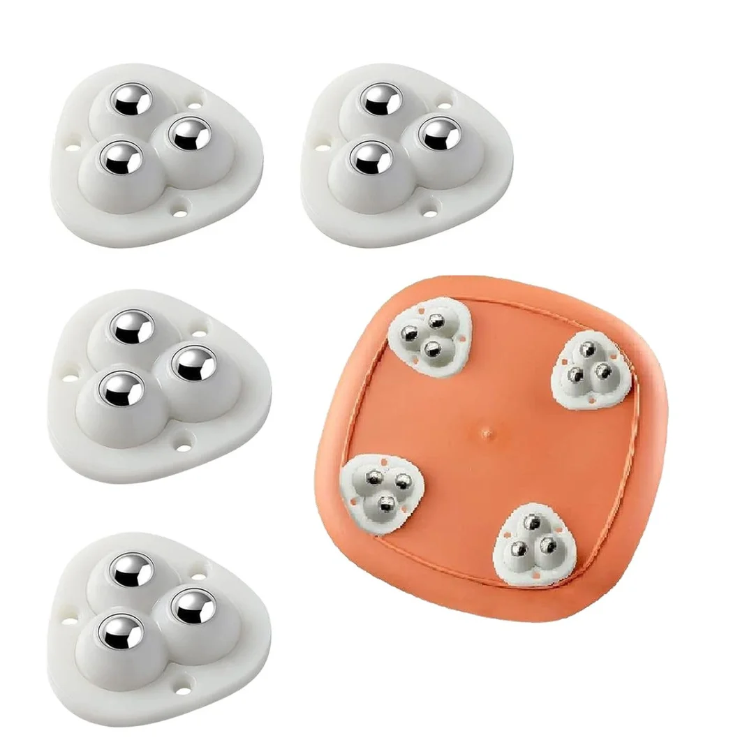 360° Swivel Universal Caster Wheels (Set of 4) for Furniture| Storage Boxes, Appliances | Durable Mini Mobility Wheels for Home and Office Use image 1