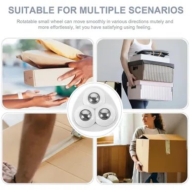 360° Swivel Universal Caster Wheels (Set of 4) for Furniture| Storage Boxes, Appliances | Durable Mini Mobility Wheels for Home and Office Use thumbnail 1