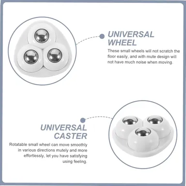 360° Swivel Universal Caster Wheels (Set of 4) for Furniture| Storage Boxes, Appliances | Durable Mini Mobility Wheels for Home and Office Use thumbnail 2