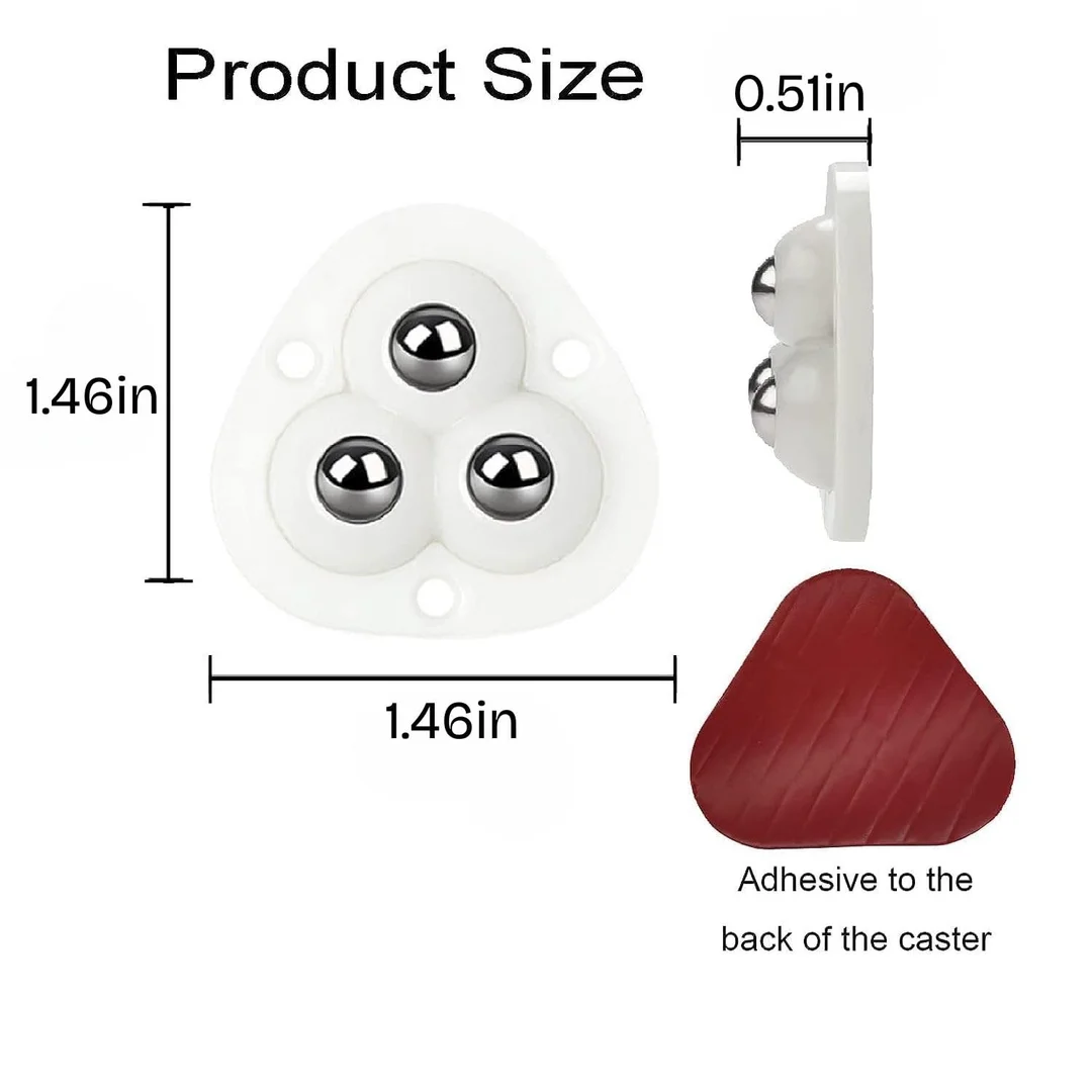 360° Swivel Universal Caster Wheels (Set of 4) for Furniture| Storage Boxes, Appliances | Durable Mini Mobility Wheels for Home and Office Use image 6