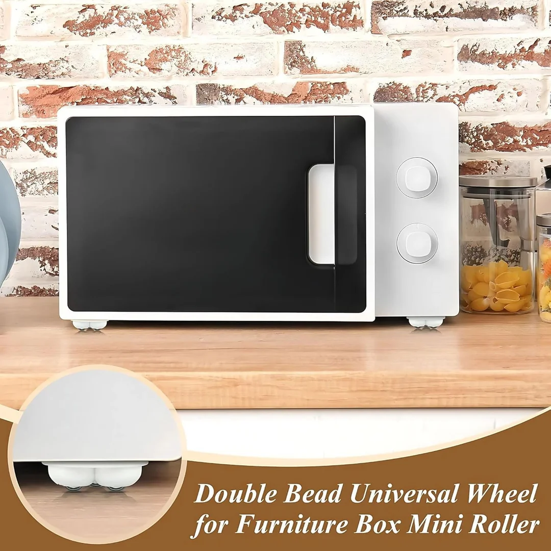 360° Swivel Universal Caster Wheels (Set of 4) for Furniture| Storage Boxes, Appliances | Durable Mini Mobility Wheels for Home and Office Use image 7
