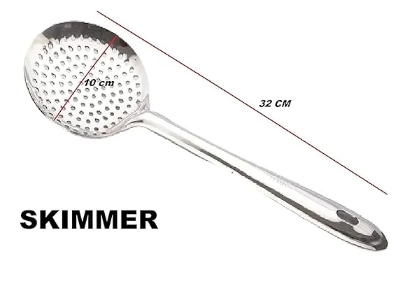 Super Steel 6 Pcs Stainless Steel Big Size Cooking & Serving Spoon Set image 1