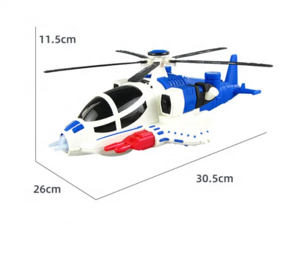 Plane Toy for Toddlers with Lights & Music |Blue Die‑cast Aircraft Toy for Kids Birthday Gift| Safe Play Vehicle Age 2 image 3