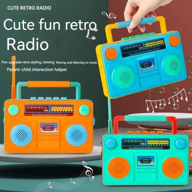 KART Baby Musical Radio Toy Vintage Tape Recorder Style Kids Radio Toy with Light & Sound for Babies Toddlers | Fun Musical Toy for Infants thumbnail 2