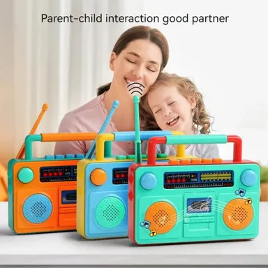 KART Baby Musical Radio Toy Vintage Tape Recorder Style Kids Radio Toy with Light & Sound for Babies Toddlers | Fun Musical Toy for Infants thumbnail 3