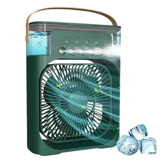 Portable Air Conditioner Fan for Personal Use | Mini USB Table Air Cooler for Home & Office | Air Cooler, Humidifier & Fan Combo | Compact Mini AC for Home, Office & Bedroom. image 1