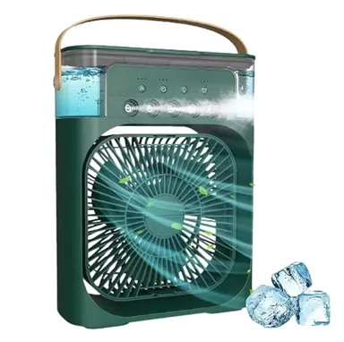 Portable Air Conditioner Fan for Personal Use | Mini USB Table Air Cooler for Home & Office | Air Cooler, Humidifier & Fan Combo | Compact Mini AC for Home, Office & Bedroom.