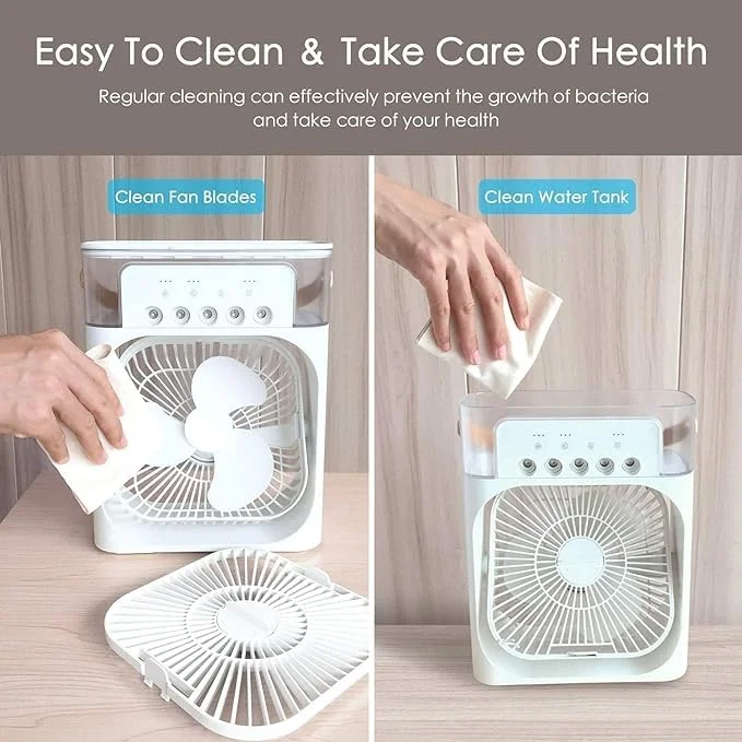 Portable Air Conditioner Fan for Personal Use | Mini USB Table Air Cooler for Home & Office | Air Cooler, Humidifier & Fan Combo | Compact Mini AC for Home, Office & Bedroom. image 3