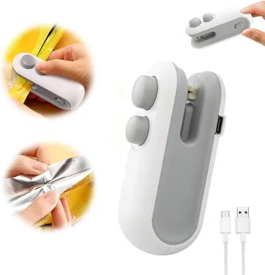 Portable Mini Sealing Machine, Handheld Packet Sealer for Food, Snacks, Chips, Fresh Storage, Plastic Bags Sealing Machine. thumbnail 3