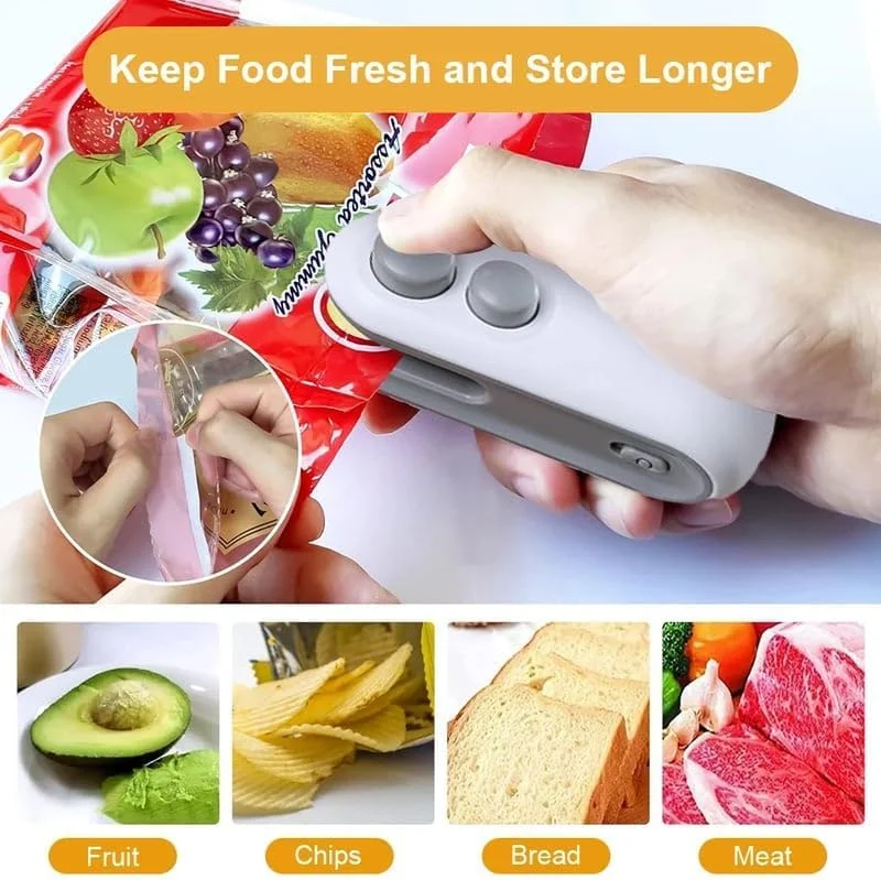 Plastic Bag Sealing Machine | Mini Bag Sealer with Cutter and Magnet | Packet Sealer for Food, Chips, Snacks, Traveling Food Packets Bags. image 3