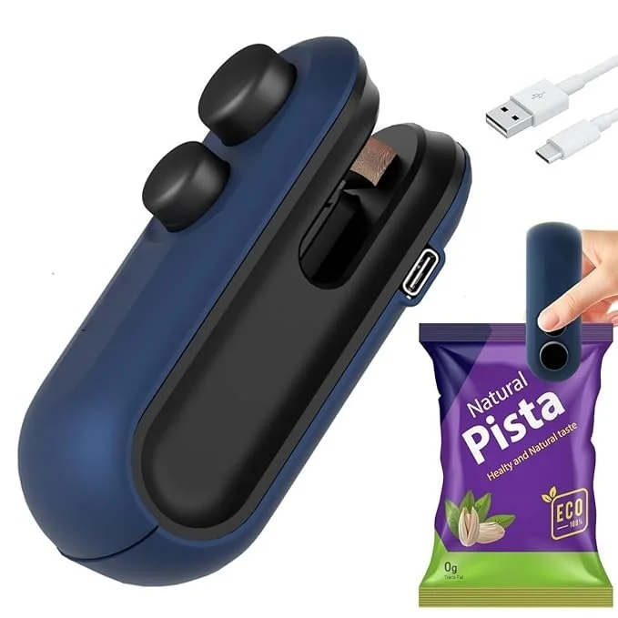 Plastic Bag Sealing Machine | Mini Bag Sealer with Cutter and Magnet | Packet Sealer for Food, Chips, Snacks, Traveling Food Packets Bags. image 1