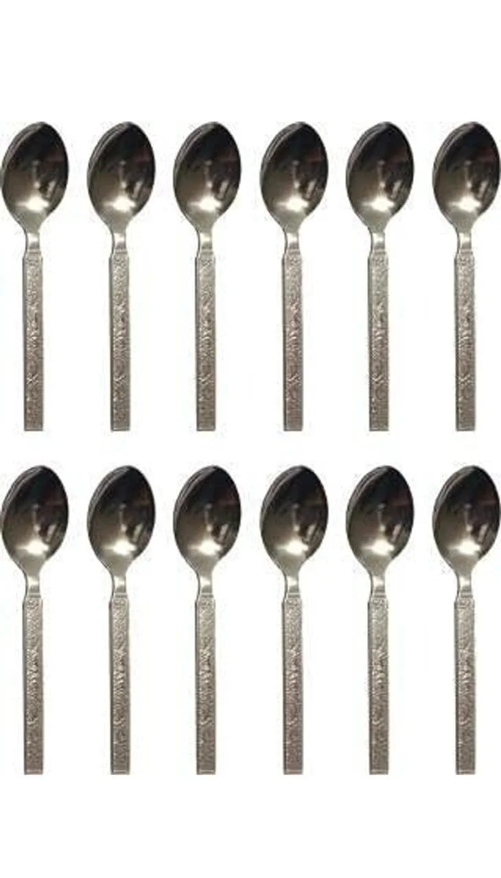 Stainless Steel Dinning| Dinner Spoons| Table Spoon Set of 12| Length 16cm |Medium Spoon image 2