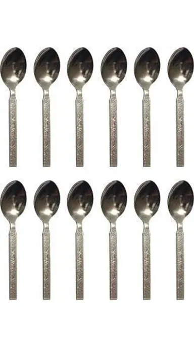 Stainless Steel Dinning| Dinner Spoons| Table Spoon Set of 12| Length 16cm |Medium Spoon thumbnail 1