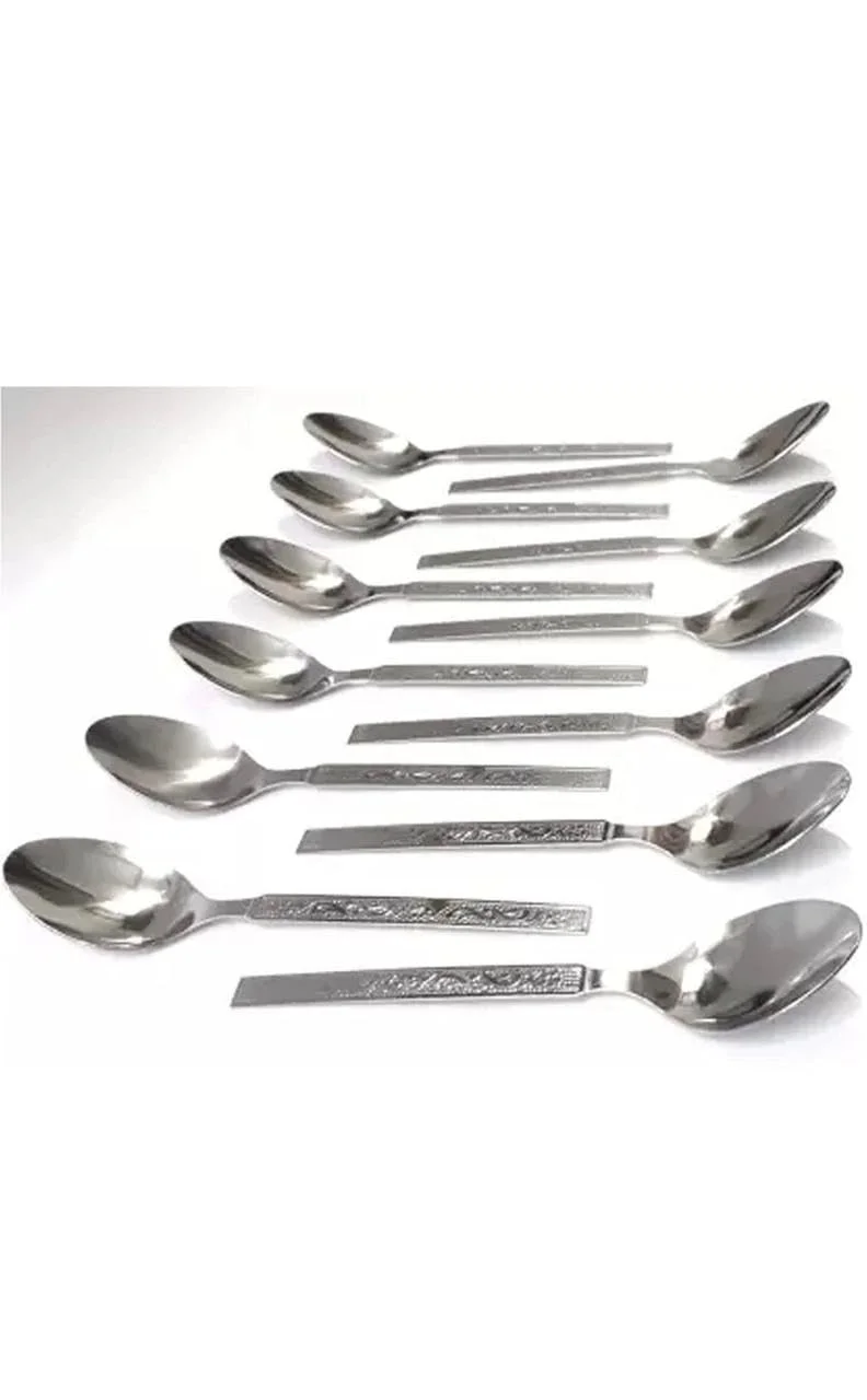 Stainless Steel Dinning| Dinner Spoons| Table Spoon Set of 12| Length 16cm |Medium Spoon image 1