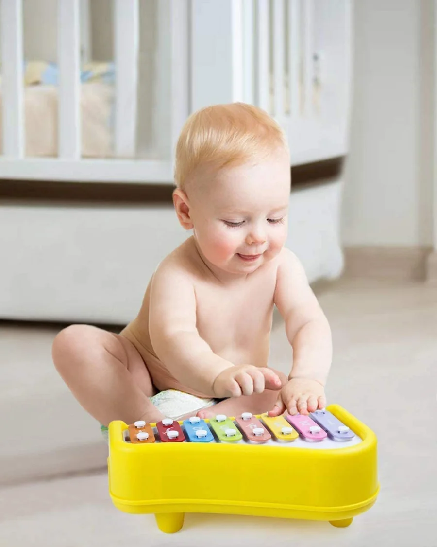 2‑in‑1 Xylophone and Mini Piano Musical Toy for Toddlers and Kids | Non-Toxic| Colourful Educational Instrument for Early Music Learning image 3