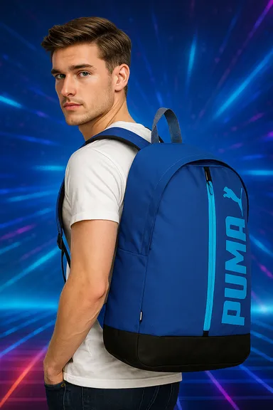Puma Premium Blue Bag | 35L Capacity | Water-Resistant | School, College & Travel Bag for Men & Women thumbnail 3