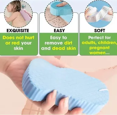 Soft Exfoliating Bath Sponge |Shower Sponge for Body | Reusable Ultra‑Soft Dead Skin Remover for Adults & Kids | Gentle Bath Sponge for Smooth Skin| Full Body Cleanse & Exfoliation thumbnail 2