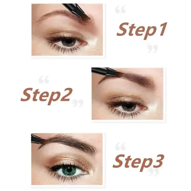 Etszaz Eyebrow Pencil 4‑Point Microblading Brow Pen Black | Waterproof, Smudge‑Proof|Long-Lasting Brow Filler for Natural| Defined Indian Eyebrows| Daily Use, Affordable Beauty Tool thumbnail 4
