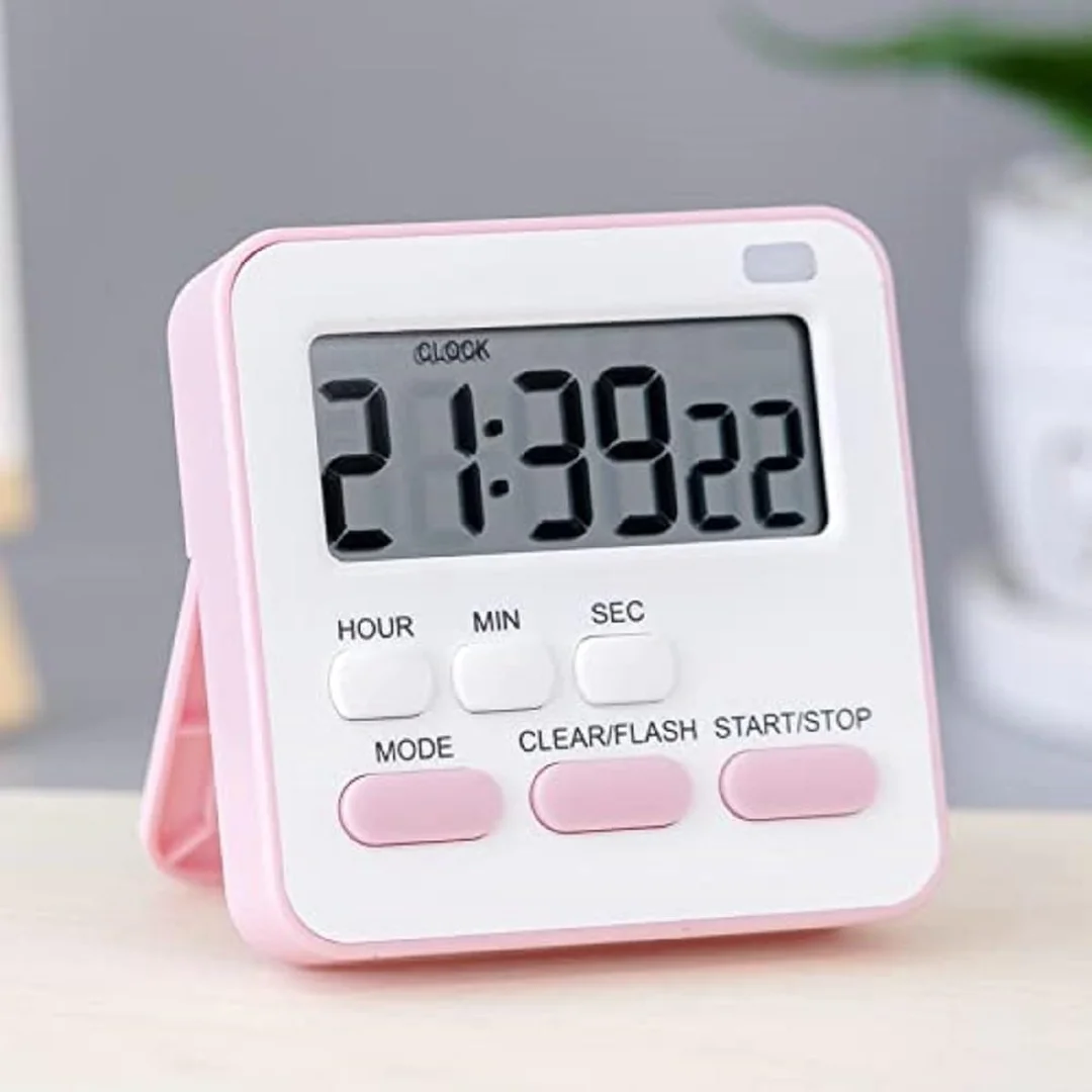 Digital Timer| Clock with Large Display & Alarm Beep image 1