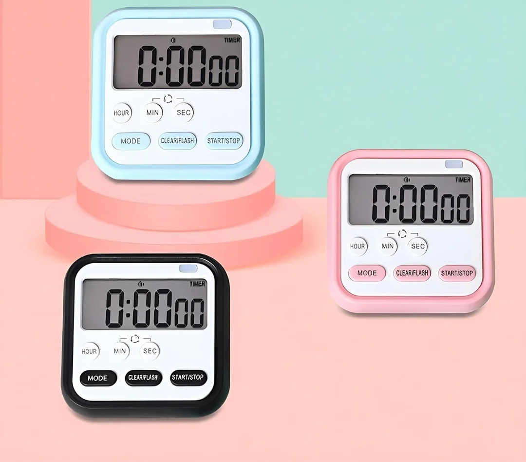 Digital Timer| Clock with Large Display & Alarm Beep image 2