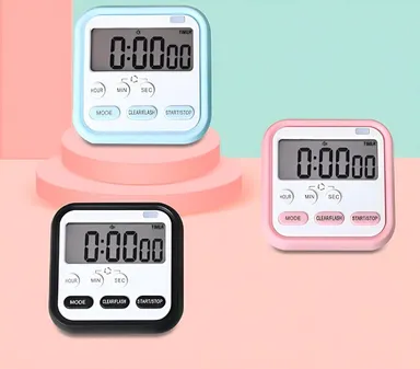 Digital Timer| Clock with Large Display & Alarm Beep thumbnail 1