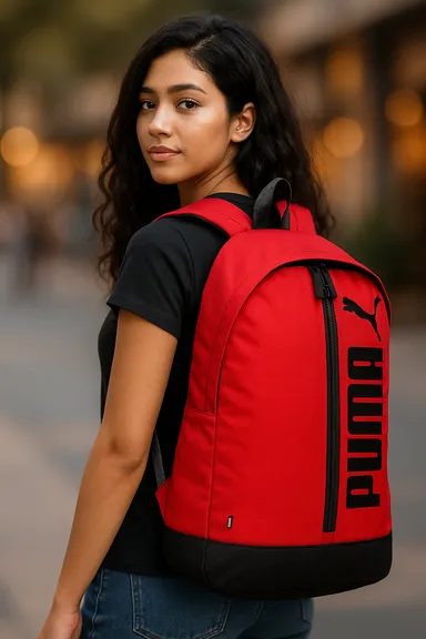 Puma Premium Red Bag  35L Capacity Water-Resistant  School, College & Travel Bag for Men & Women thumbnail 3