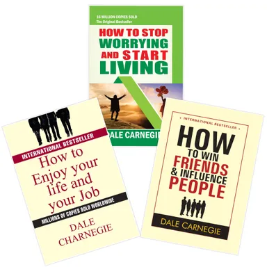 Dale Carnegie Combo of 3 Self Help Paperback Books How to Stop Worrying and Start Living How to Enjoy Your Life and Your Job How to Win Friends and Influence People thumbnail 0