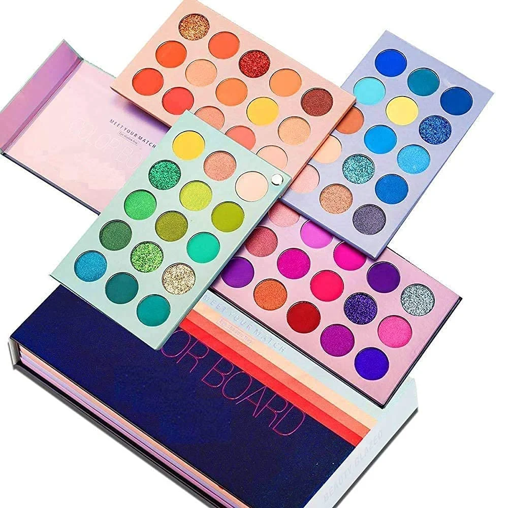 Generic Color Board 60 Shades Eyeshadow Palette | High Pigment Matte & Shimmer | 4-in-1 Professional Eye Makeup Kit image 1