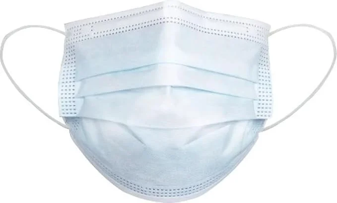 Blue 3-Ply Nonwoven Disposable Face Mask 50pcs – Breathable Polypropylene Fabric, Elastic Ear Loops, Secure Nose Clip, Daily & Medical Protection image 2