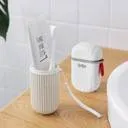  Capsule Toothbrush Holder & Portable Soap Case| 4 Pcs Travel Hygiene Kit| Leak-proof thumbnail 1