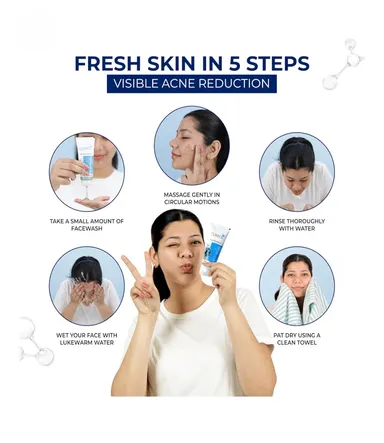 Clinsol Anti-Acne Charcoal Face Wash (Aloe Vera & Meadowsweet) – Paraben-Free Gel Cleanser for Oily Acne-Prone Skin, Deep Pore Detox & Moisturising (Daily Use Face Wash India) thumbnail 4
