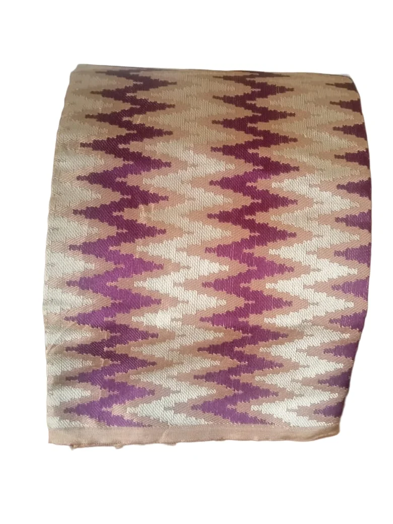 Shoplex Pure Cotton Ikkat Fabric 1 Meter Blouse Material Soft Breathable Handloom Premium Quality image 1