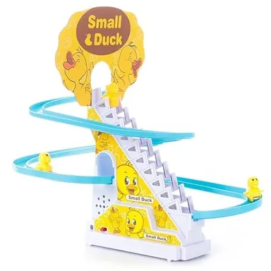 Vally Small Duck Climbing & Sliding Track Toy with Music Lights| Automatic Stair| Climb Duck Roller Coaster for Toddlers & Kids thumbnail 1
