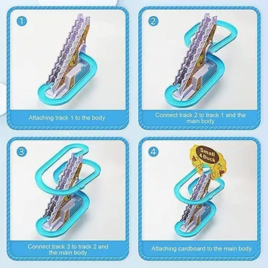Vally Small Duck Climbing & Sliding Track Toy with Music Lights| Automatic Stair| Climb Duck Roller Coaster for Toddlers & Kids thumbnail 8