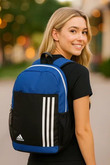 Premium Adidas-Style Blue Bag| 35L Spacious Laptop & Travel Bag | Water-Resistant | College & Office Bag for Men & Women thumbnail 3