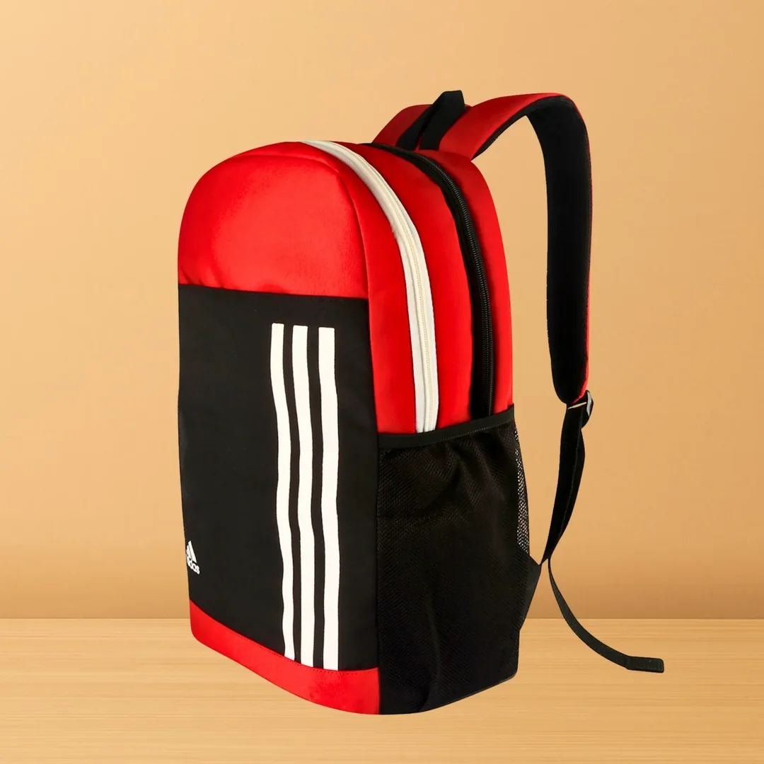 Premium Adidas-Style Red Bag | 35L Spacious Laptop & Travel Bag | Water-Resistant | College & Office Bag for Men & Women image 1
