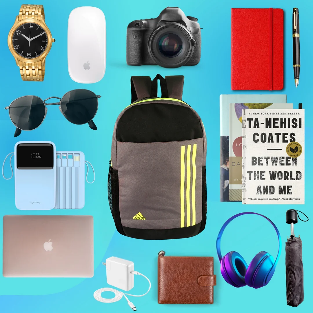 Premium Adidas-Style Grey Bag | 35L Spacious Laptop & Travel Bag | Water-Resistant | College & Office Bag for Men & Women image 3